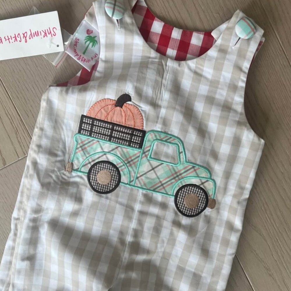 Longall Shrimp & Grits 6M Reversible Fall Thanksgiving Halloween Santa Christmas - Picture 4 of 6